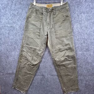Vintage Trailer Jeans 30‎ Tan Grunge Skater Articulated Knee Biker Flap Pocket